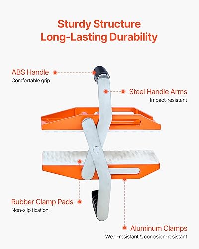 Miniatura 6 de VEVOR Abrazaderas de transporte de piedra de doble mano, capacidad de carga de 660 libras, paquete de 2 soportes de panel de granito herramientas de