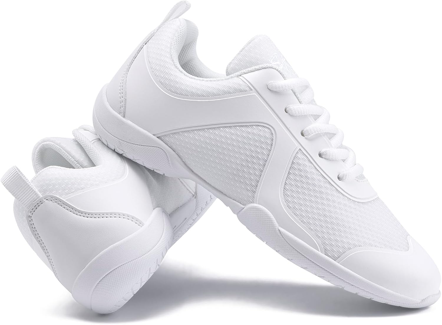 White Cheer Shoes for Girls Womens Cheer Shoes Youth Girls Cheerleading Shoes Competition Gear Dance Tennis Sports Training Athletic Comfortable Flats Breathable Soft Kids Cheer Sneakers - Image 7