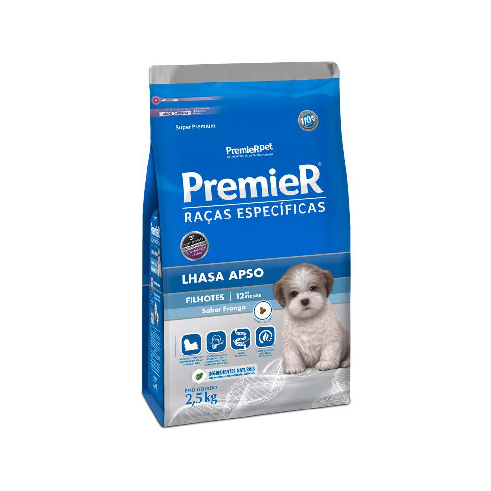 Ração Premier Lhasa Apso Filhote Raças Específicas para Cães 2,5 kg