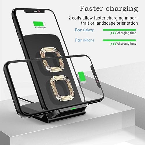 Miniatura 8 de Cargador inalámbrico rápido de 20 W, soporte de carga inalámbrico compatible con iPhone 15, 15 Pro, 14, 13, 12, 11 SeriesXXSXR8, cargador de