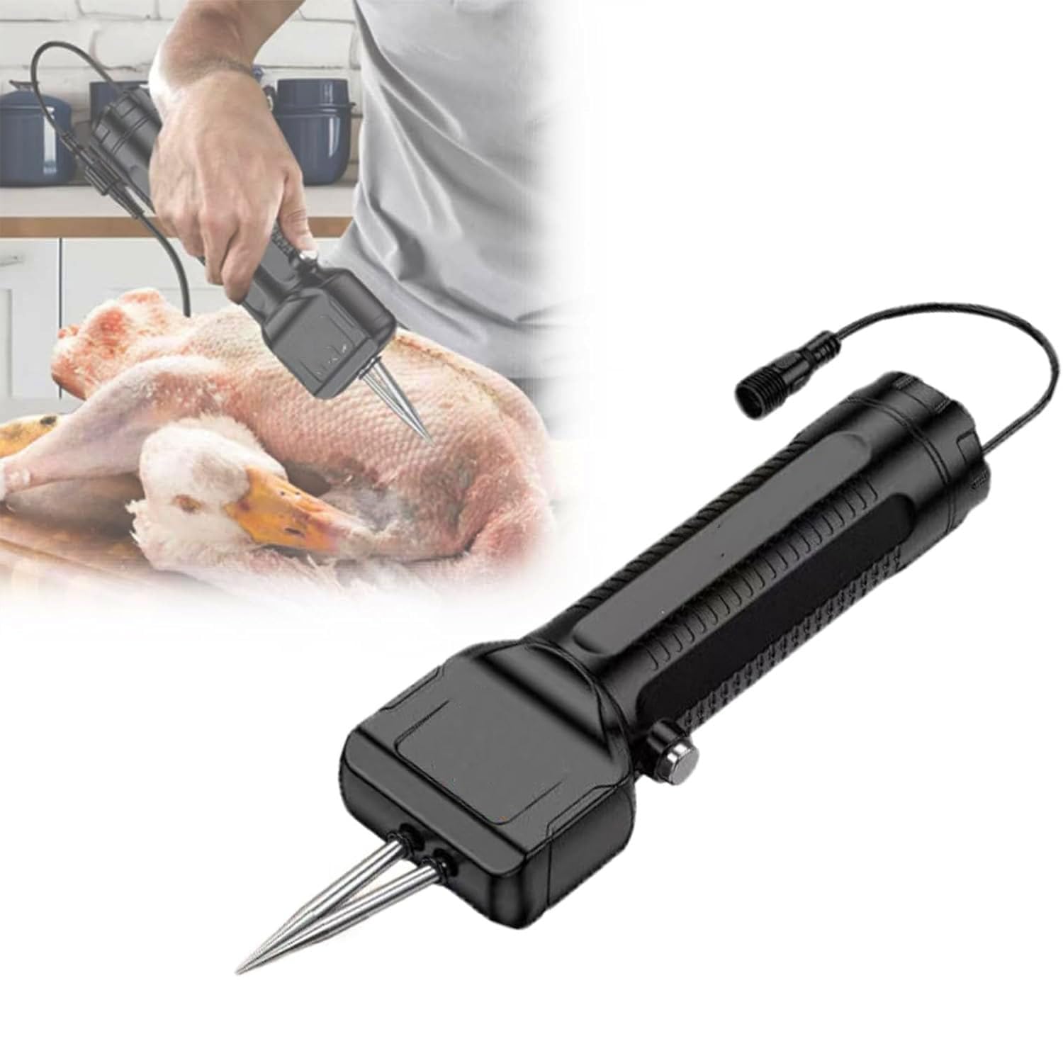 MRKU Poultry Plucker Machine - Handheld Stainless Steel Construction,4700 RPM,Pure Copper Motor