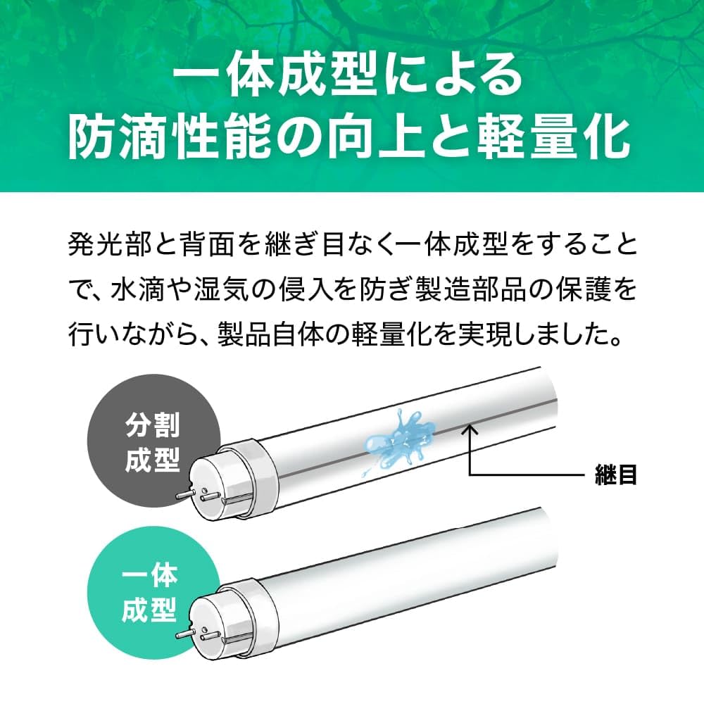 Amazon | ecorica 直結専用 直管形LEDランプ 40形 昼白色