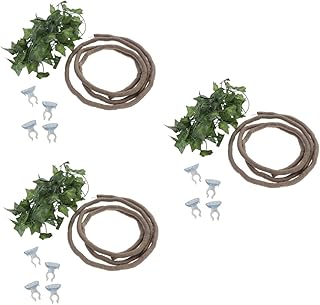 Ipetboom 3Pcs Brinquedos De Selva Animais Da Selva Brinquedos De Escalada Videiras De Lagartixa Ramo De Escalada De Réptil Árvore De Escalada Tira De Vime Tira De Vime Para Réptil