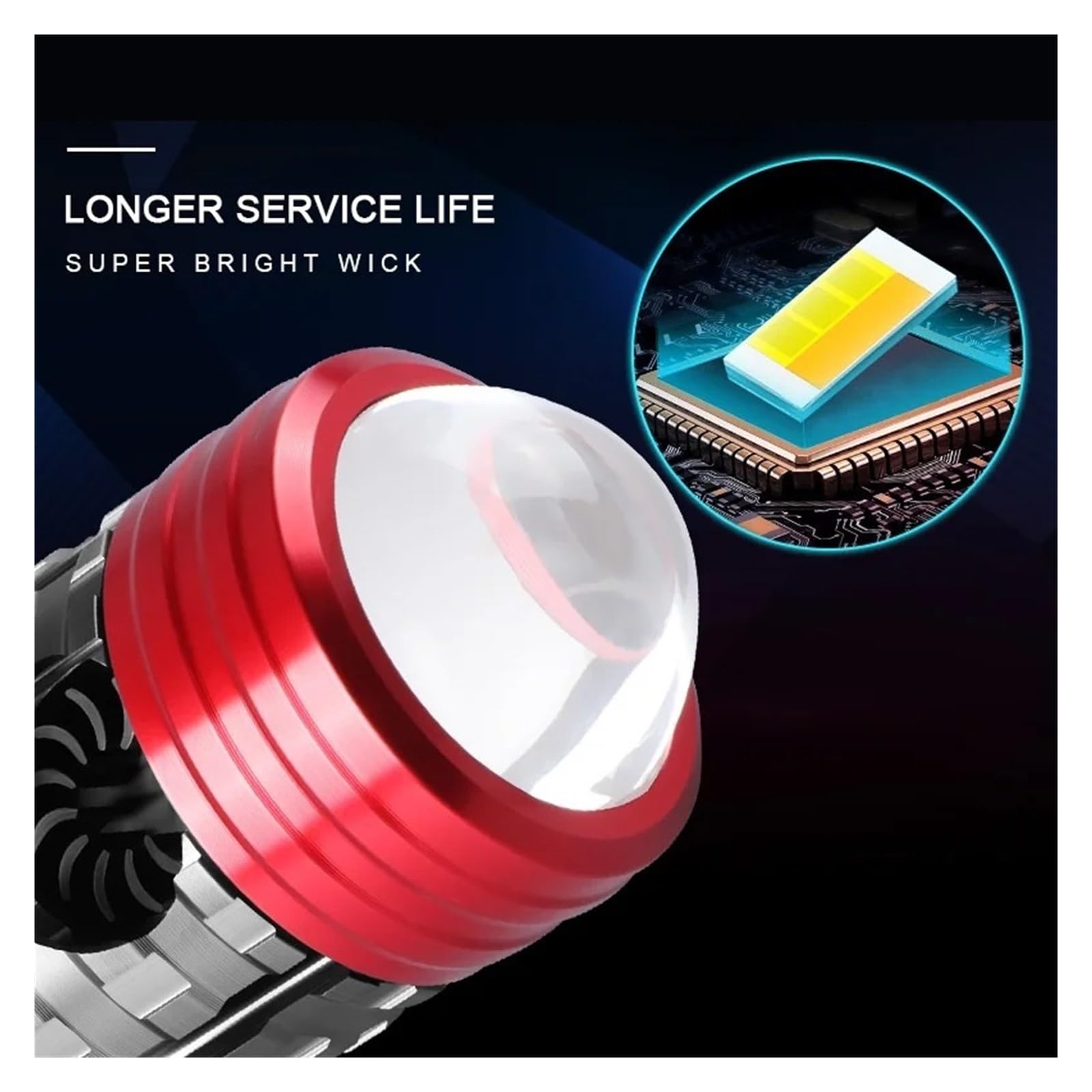 ESPYN Phares Moto Phare Moto H4 LED H6 BA20D Feu Antibrouillard Blanc Jaune Faisceau Hi Lo Pour Scooter(2pieces H4 A)