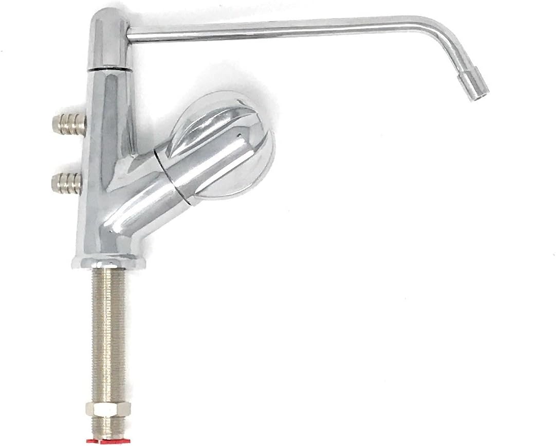Alkaline Water Ionizer Faucet Compact Ionizer Faucet Diverter with Acid Drain Spout Dispensing Acidic Water for Alkaline Water Dispensing Countertop Polished Chrome Finish