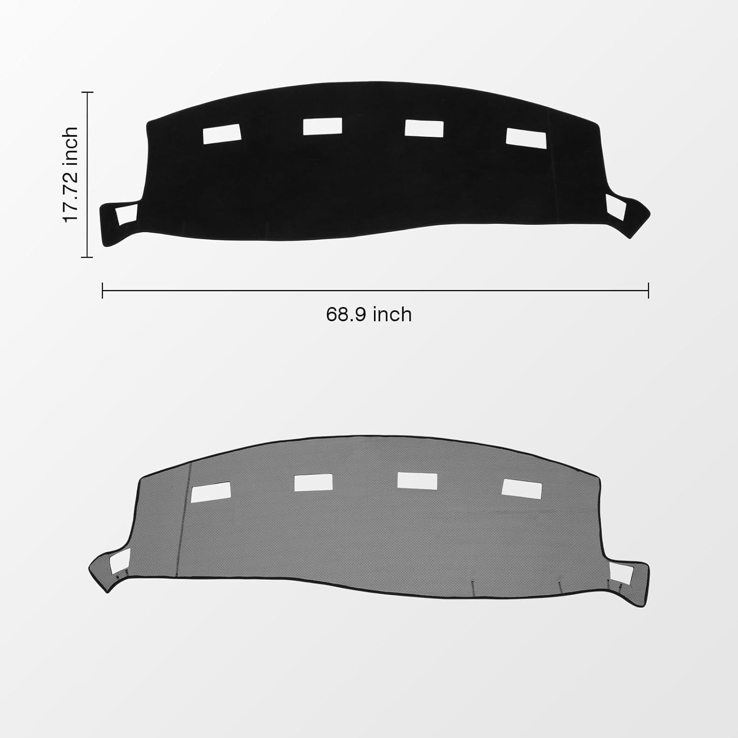 KUST Black Dash Cover for 2002-2005 Dodge Ram 1500, 2003-2005 Ram 2500/3500 Polyester Dashboard Cover Non-Slip Interior Accessories for Dodge Ram Custom Fit Dashboard Mat No Glare