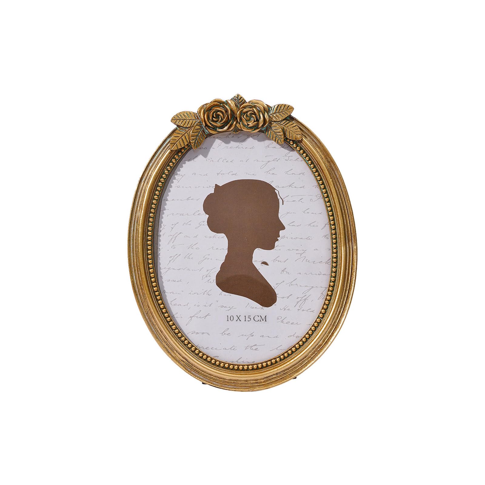 APGLSXY Antique Ornate Oval Photo Frame for Tabletop Wall Display, Retro Picture Frame, Decorative Photo Home Decors Decorative