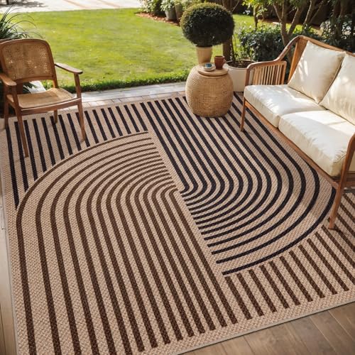 Tangsoo Easy Jute 5x7 Large Washable Non-Slip Area Rug for Living Room