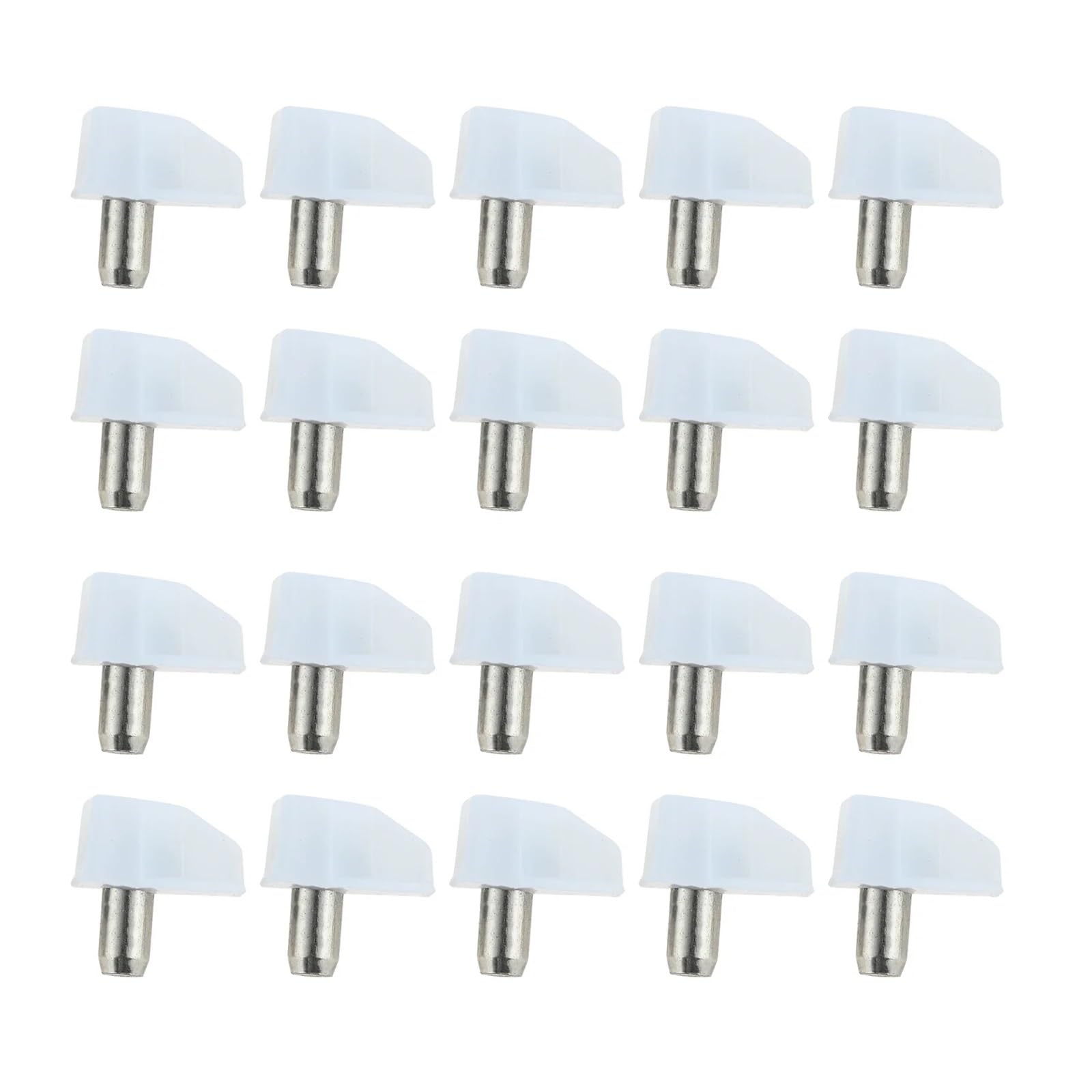 Clear Plastic Shelf Support Pegs 200pcs Shelves Stud Peg with Metal Pins Cabinet Partition Bracket Layer Nails Rack Support Furniture Plate Separator 5mm 4-Colors(White)