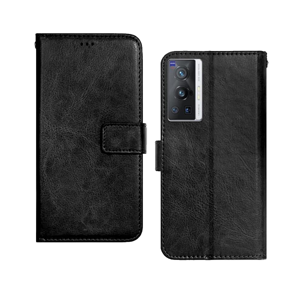 Etechnic Vivo X70 Pro Flip Case | Premium Leather Finish Flip Cover | with Card Pockets | Wallet Stand |Complete Protection Flip Cover for Vivo X70 Pro - Black (B09Q24MH21) Amazon Price History, Amazon Price Tracker