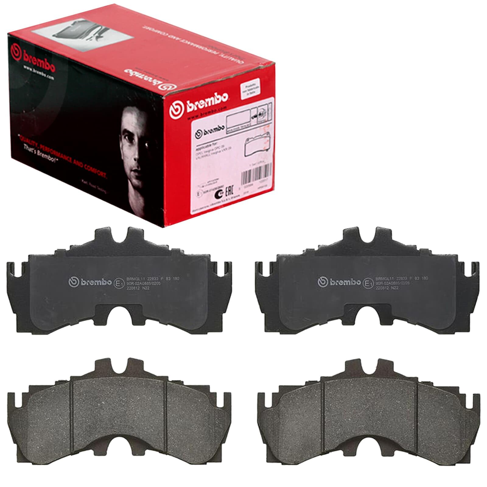 BREMBO Zestaw klocków hamulcowych, hamulce tarczowe P83180