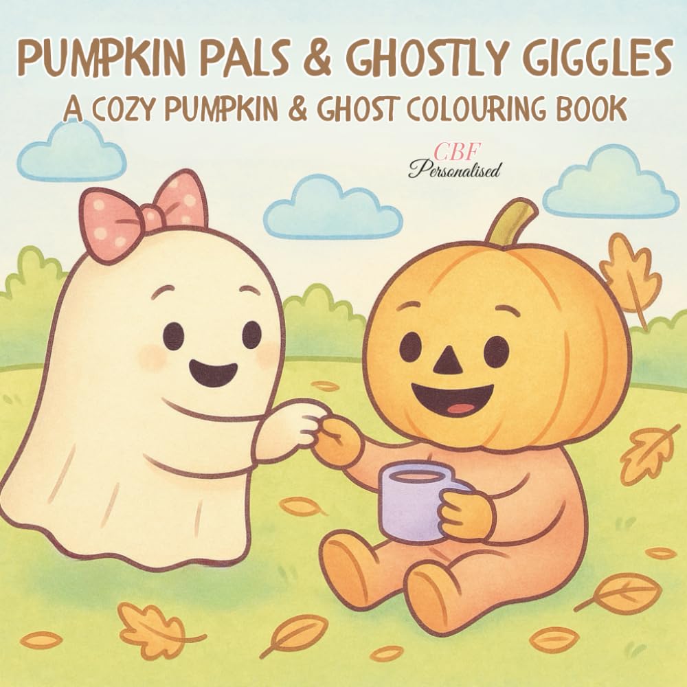 Pumpkin Pals & Ghostly Giggles: A Cozy Pumpkin & Ghost Colouring Book
