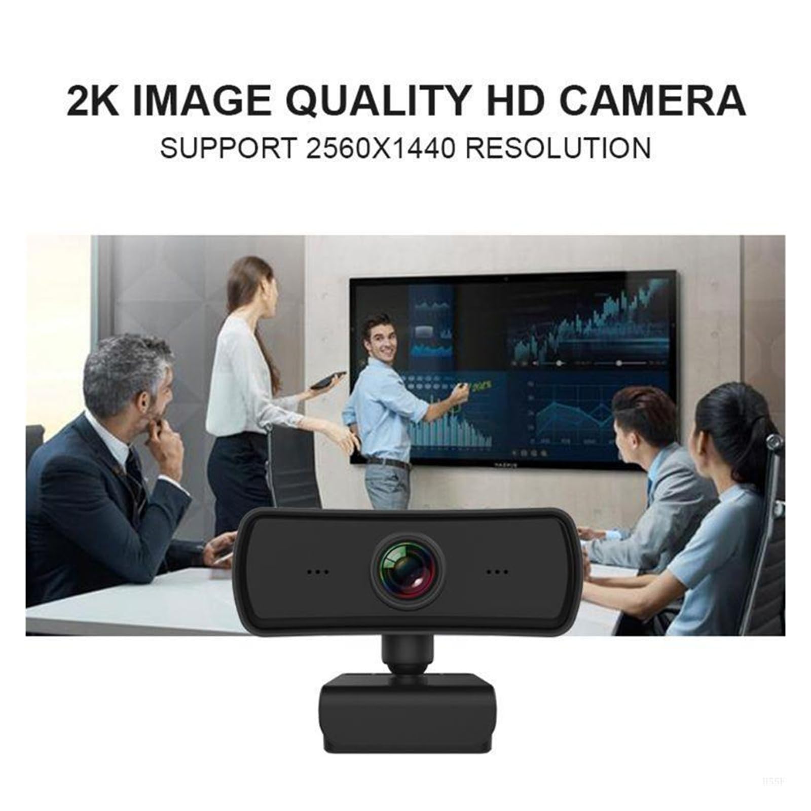 Webcam 2K 2040x1080P ad alta definizione for computer e PC con microfono, telecamere orientabili