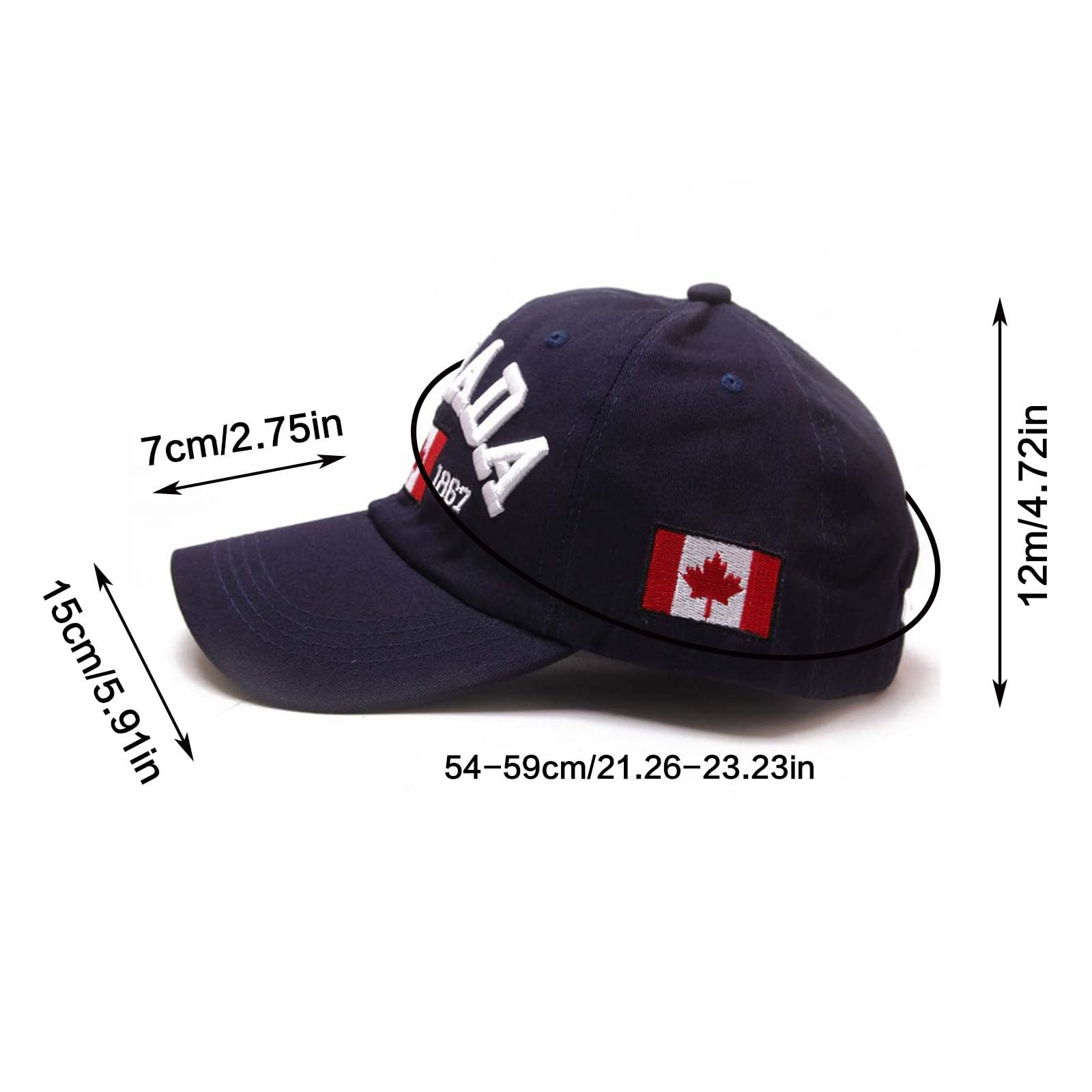 Canada Baseball Cap for Men Women Canada Day Embroidered Maple Leaf Flag Hat Adjustable Baseball Cap — view 3