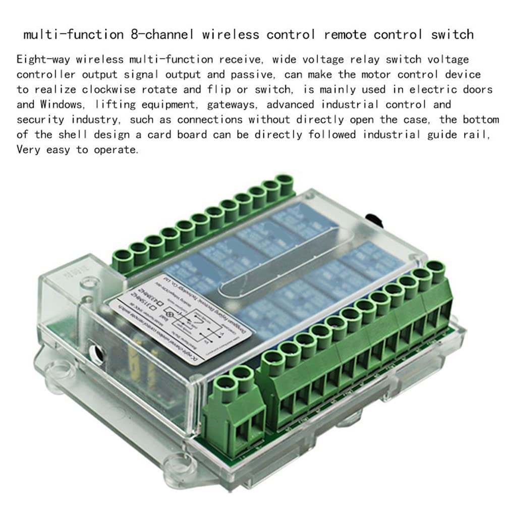 8 K Wireless RF Fernbedienung Schalter 12V/24V/36V 433MHz Remote Cont Wireless Remote Motor Control Switch DC9V-72V