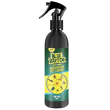 Blue Raptor All In One Insect Control Spray | Insect Repellent Spray | For Cockroach, Bed Bugs, Spider, Fly, Centipede 100% Natural | No Kill Just Repel Easy To Use Non-Toxic (200Ml) |Pack of 1 - FORMULATION 2X - image, photos