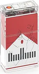 Estojo de cigarro com isqueiro, estojo de cigarro tamanho king para mulheres e homens