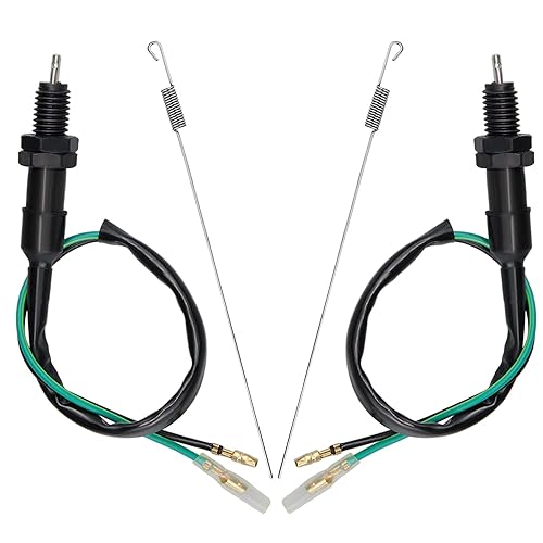 Interruptor de luz de freno trasero de 2 cables, interruptor de luz de freno trasero con resorte, piezas de repuesto compatibles con Honda Kawasaki