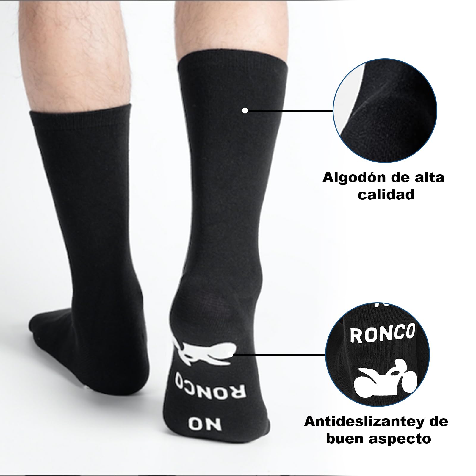BONANGEL Calcetines Hombre Divertidos Moto Antideslizantes Algodón 39-46 Regalos Originales