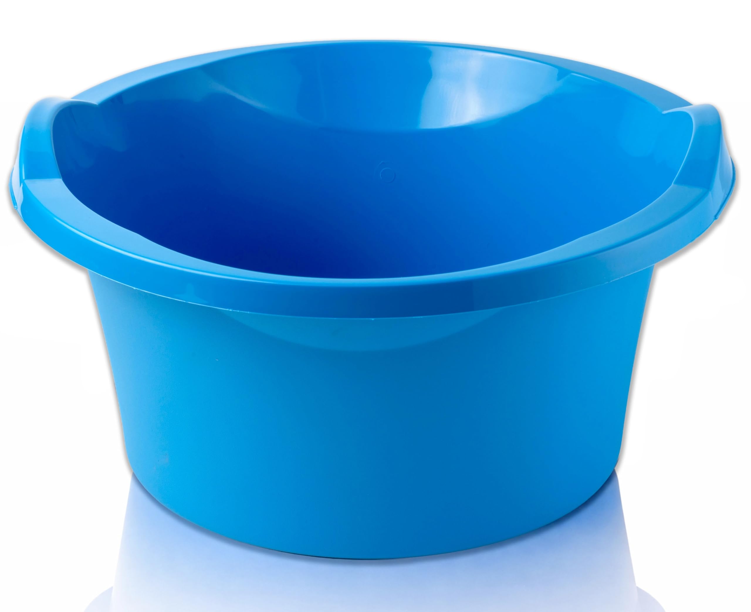IPEA Bacinella Tonda in Plastica Multiuso 7L - SUPER SOLIDA - Made in Italy - 36x36 x16cm - Vaschetta per Lavare Casa, Vestiti, Bucato, Piatti - Bacinella Rotonda Plastica Dura - Uso Interno Esterno