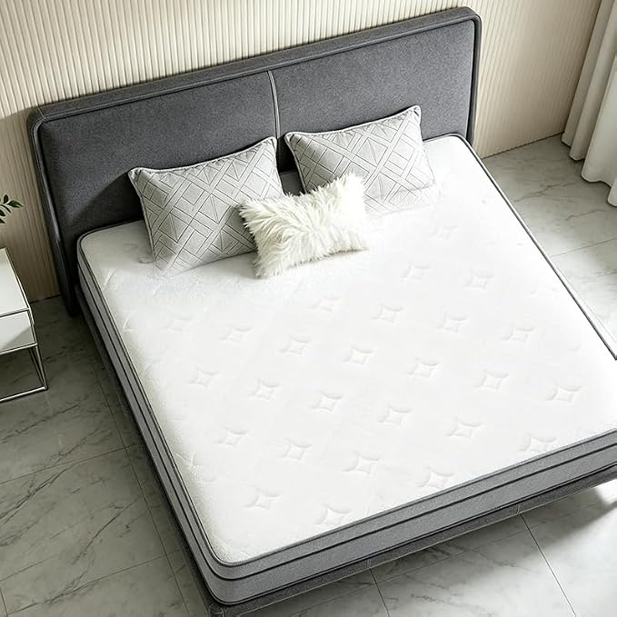10 Inch Queen Size Mattress in a Box, Pocket Spring Queen Bed Mattress Soft Comfort, 60x80 Inch Queen Mattress