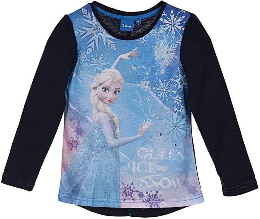 Disney Frozen Girls T-Shirt - Blue - 7-8 Years
