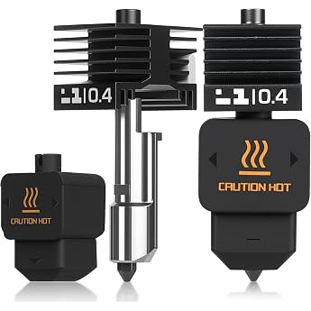 Upgraded High Speed H2D/H2S Hotend 0.4 mm Hardened Steel Nozzle Quick Swap with Silicone Sock High Temp Extruder Print Head Replacement Compatible with Bambu Lab H2D/H2S Combo 3D Printers Pack of 2
