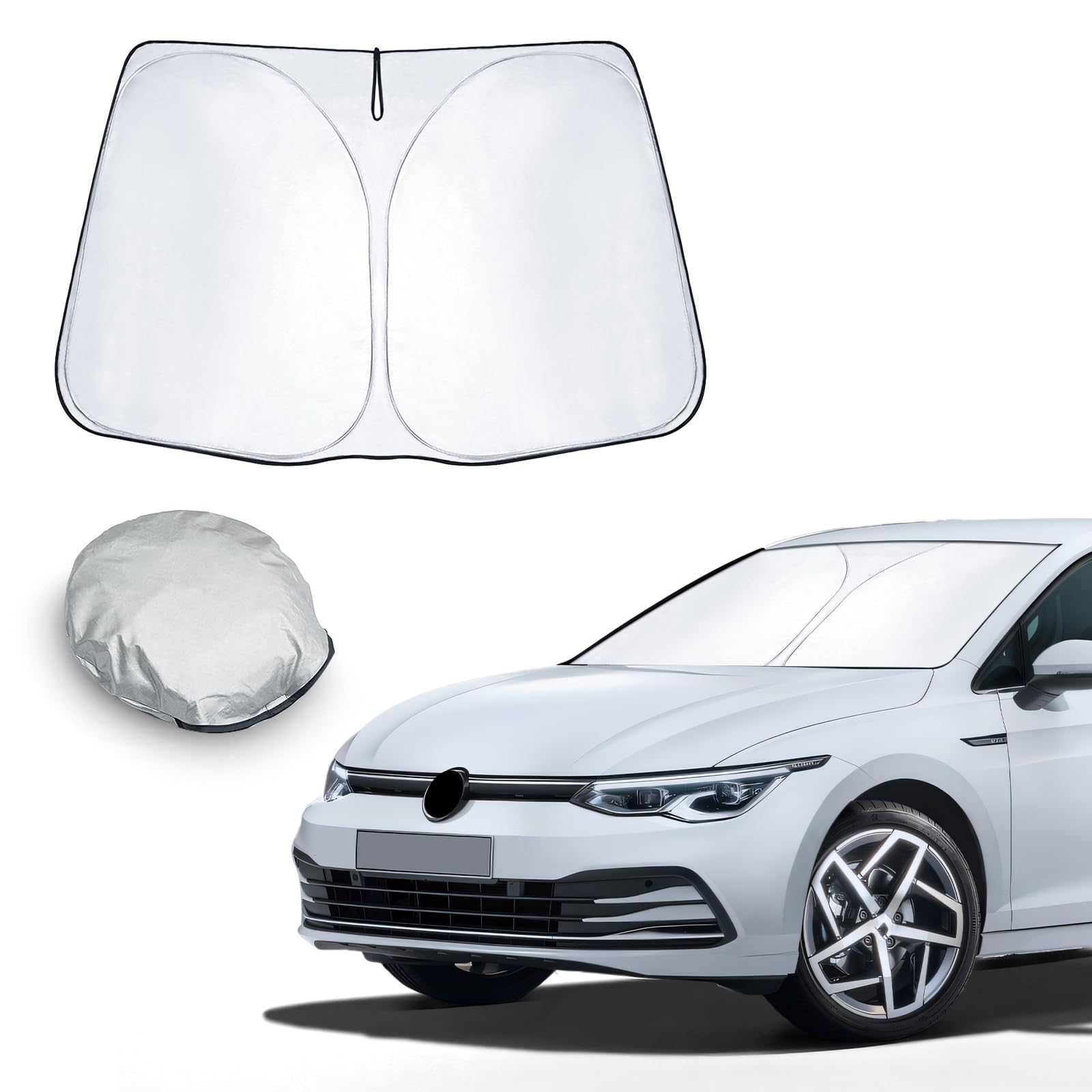 Pare-Soleil Pare-Brise CDEFG Pour VW Golf 8 MK8 2020-2024 - Protection UV & Chaleur