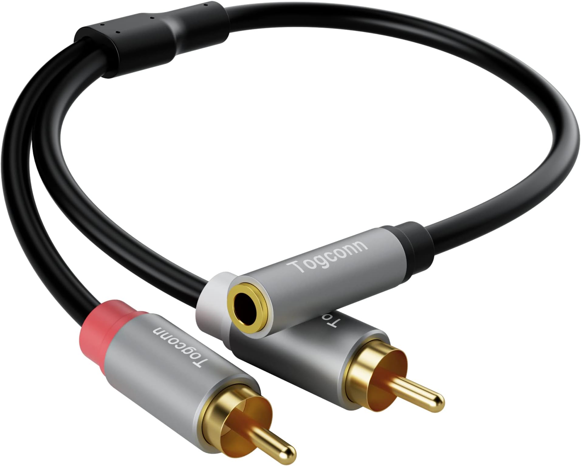 3.5mm to 2 RCA Cable ，Stereo RCA Y Splitter 3.5mm Female to 2RCA Male Stereo Audio Adapter, for TV, Smartphones, MP3, Tablets, Speakers (10 Inch/25CM)