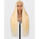 Arabella 613 Lace Front Wig Human Hair 13x4 Ready to Go Glueless Wig 12A Hair Blonde Lace Front Wigs Human Hair 210% Density Straight Hair 613 HD Lace Frontal Wig(20inch, 613 13X4 Straight Wig)