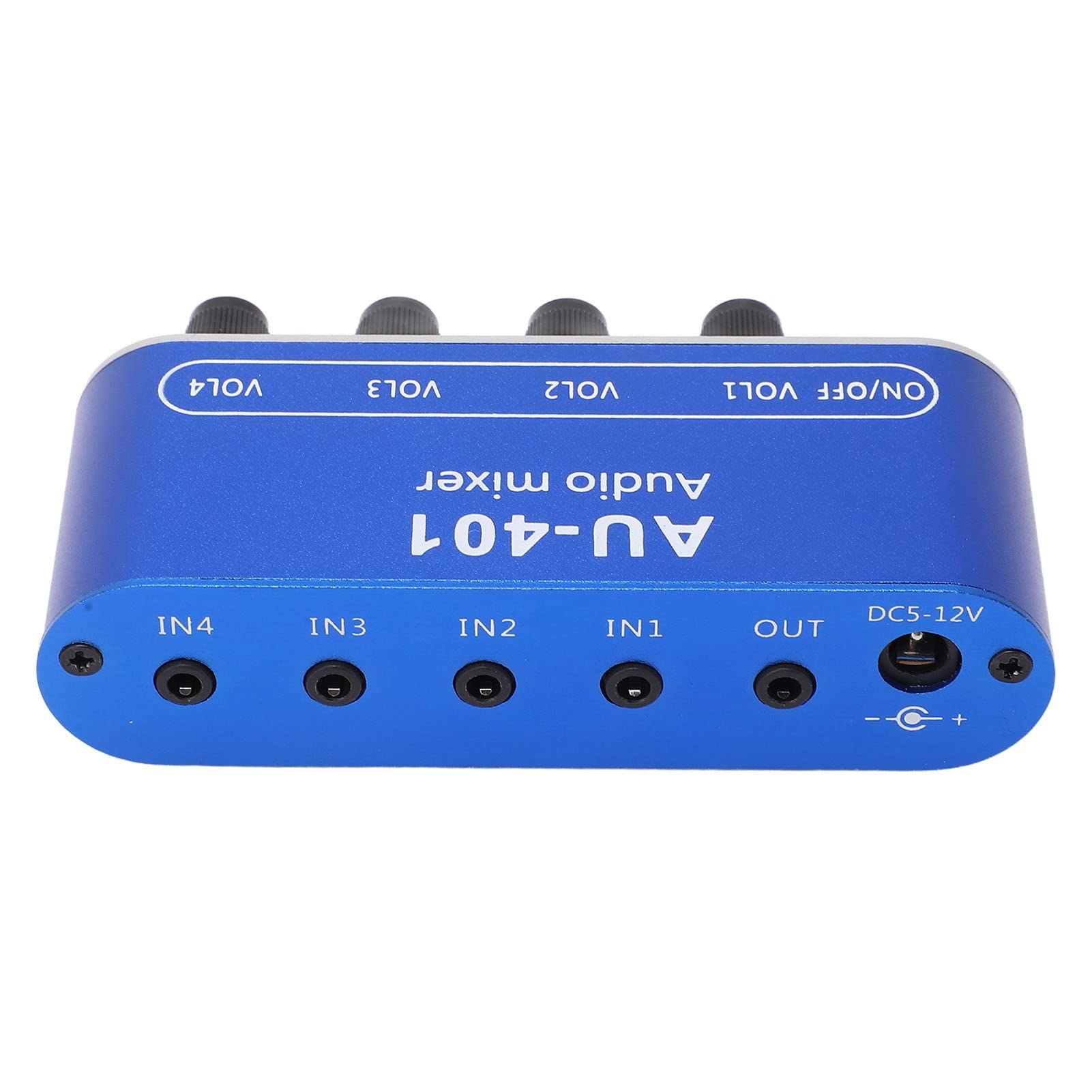 Mezclador de sonido estéreo ,carcasa de aleación de aluminio mezclador 4 en 1 salida menos interferencia control individual sin pérdida para mejorar la señal musical
