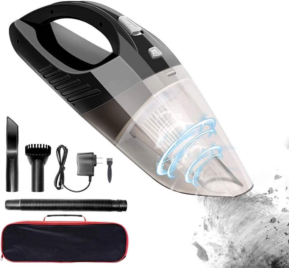 JACKMOHandheld Vacuum, Cordless, Black, 1.35 pounds, 60 minutes runtime, 0.6 liters capacity, 78 decibels noise level, 1.61 horsepower, Plastic Body, Handheld, VACUUM CLEANER