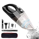 JACKMO Handheld Vacuum, Cordless, Black, 1.35 pounds, 60 minutes runtime, 0.6 liters capacity, 78 decibels noise level, 1.61 horsepower, Plastic Body, Handheld, VACUUM CLEANER
