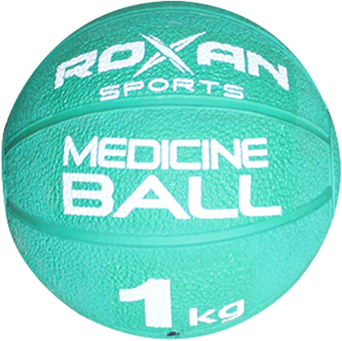 ROXAN Rubber Medicine Ball 1 kg Without Handle Abs Maker, Best Exercise l, Perfect Grip Medicine Bal for Gym Exercise