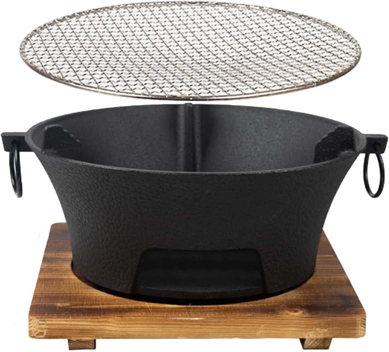 Photo 1 of Round Seasoned Cast Iron Charcoal Hibachi Grill