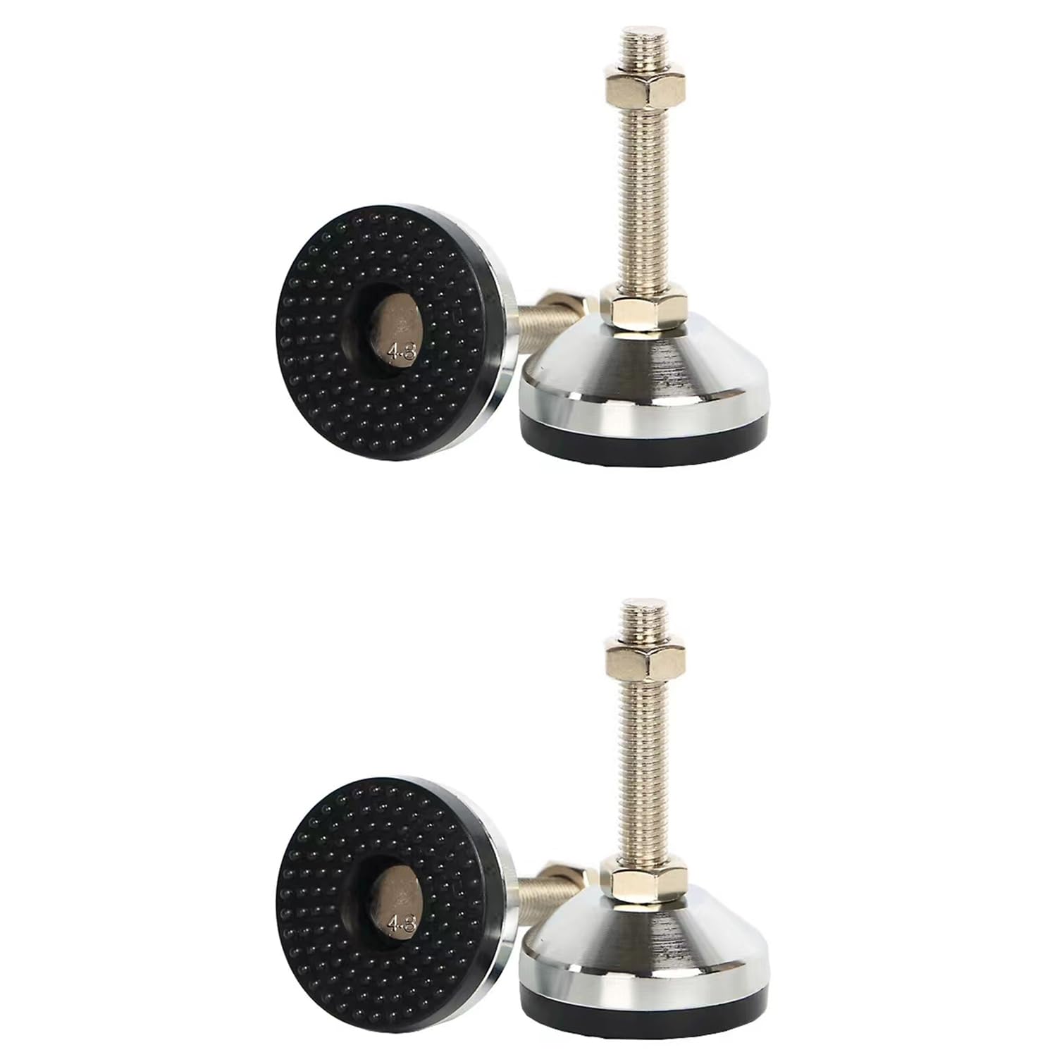 Susenya Heavy Duty Leveler Leg, Cabinet Leveling Feet,2.36" Dia. Base,M12 Thread,1300 Lb Capacity,Adjustable Workbench Legs,D60xM12x100,Black Carbon