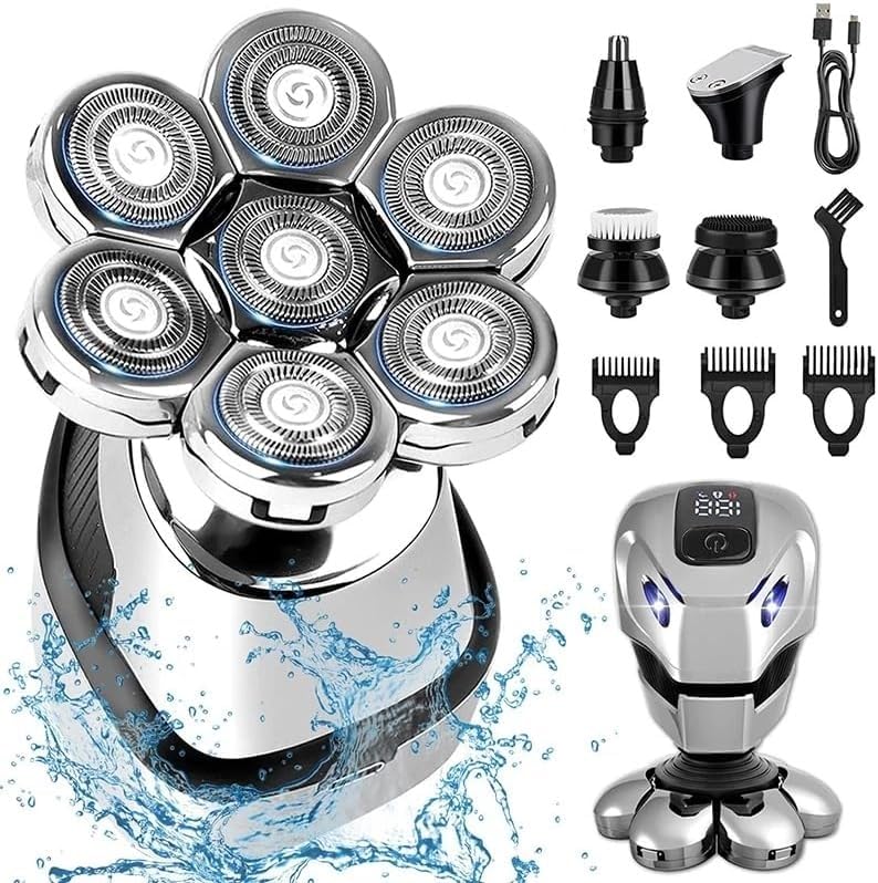 Electric Razor for Mens 7D Electric Razor for Men 5 in 1 Head Shavers Rotary Shaver Waterproof Grooming