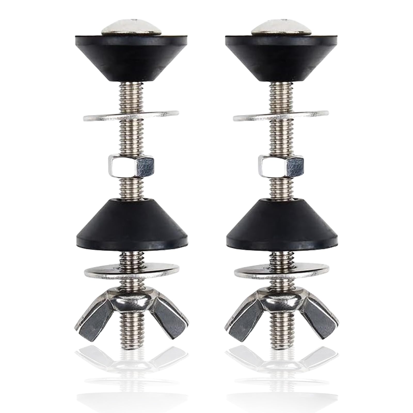 Durable Stainless Steel Toilet Tank Bolts - toilet fixing kit, Waterproof Stainless Close coupled Toilets Cistern kit Washer for Toilets Close Coupled Kit 74mm M6 Bolt