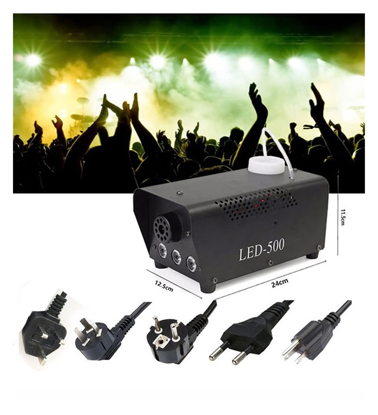 Macchina della Nebbia Halloween Fog Machine 50 0W DJ LED. Macchina for Fumo con RGB LED. Luci con Telecomando Wireless for Matrimonio e Effetto Stadio Attrezzatura per la Produzione Musicale