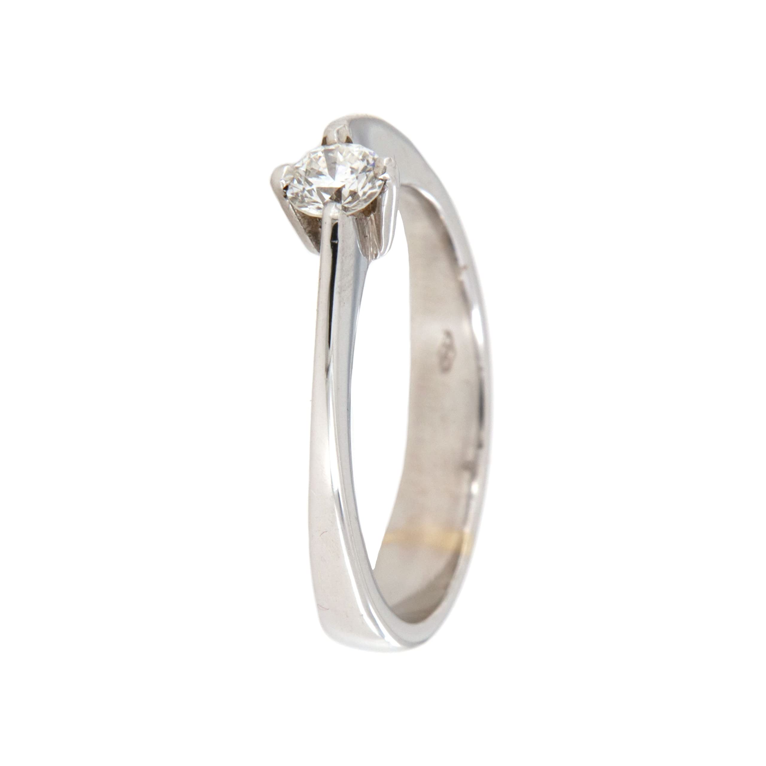 Crivelli Anello Solitario Oro Bianco Diamante