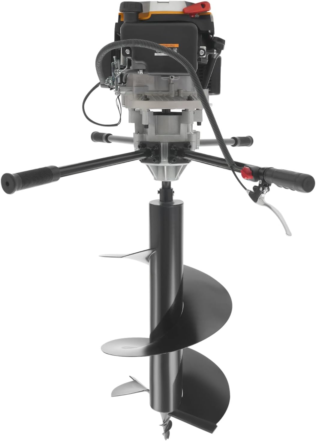 Gas Powered Earth Auger Borer Ground Drill, 173CC 4-Stroke Auger Post Hole Digger Ground Drill Fence Ground Drill with Fuel Tank&Drill Bit for Drilling Holes Quickly in Soil 9HP Black