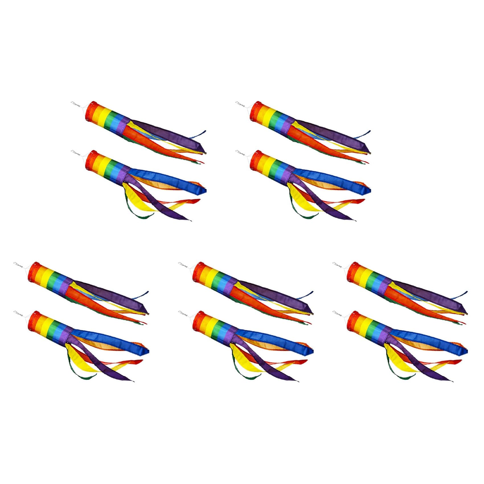 Hndhbfgrt 10 Pieces Windsock Colorful Hanging Decoration Windsock for Outdoor Hanging