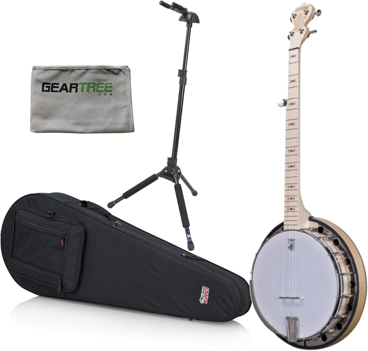 Deering GS Goodtime Special Banjo with Resonator w/Geartree Cloth, Stand, and C