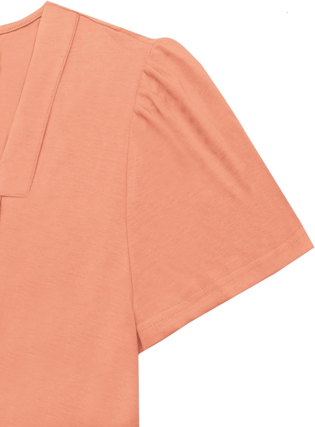 VISLILY Womens-Plus-Size-Summer-Tops Casual Ruffle Sleeve T Shirts Trendy Square Neck Tunics Loose Comfy Pleated Tees - Image 5