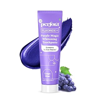 Perfora Purple Whitening Toothpaste-125g | Purple Toothpaste For Teeth Whitening | Teeth Stain Remover | Enamel Safe & Effective Teeth Whitener Oral care | Grape Mint - Amazon product rated Grade A