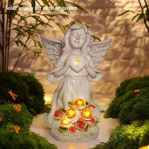 Miniatura 3 de Estatuas de ángel, luz solar, esculturas de jardín de ángel, decoración al aire libre, ángel, decoración de jardín exterior, adornos de cementerio,