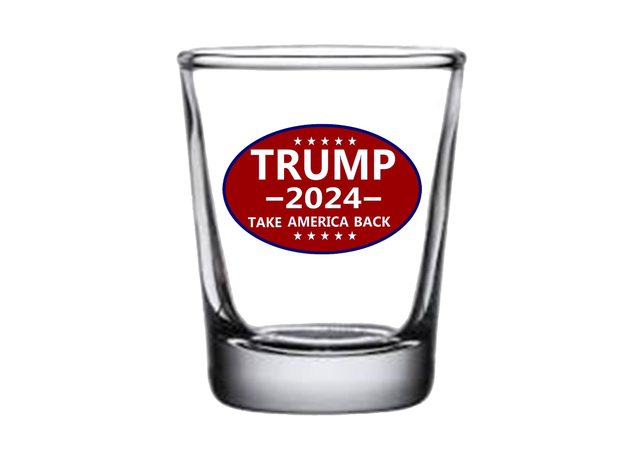 Rogue River Tactical Donald Trump 2024 Take America Back Red Sarcastic Shot Glass Gift For Republican or Conservative President