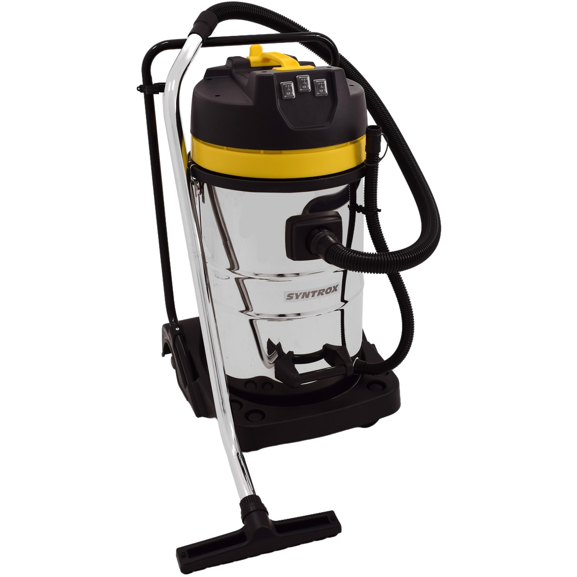 Syntrox Germany 3900 Watt 80 Liter Staubsauger Edelstahl Industriesauger Nass und Trockensauger