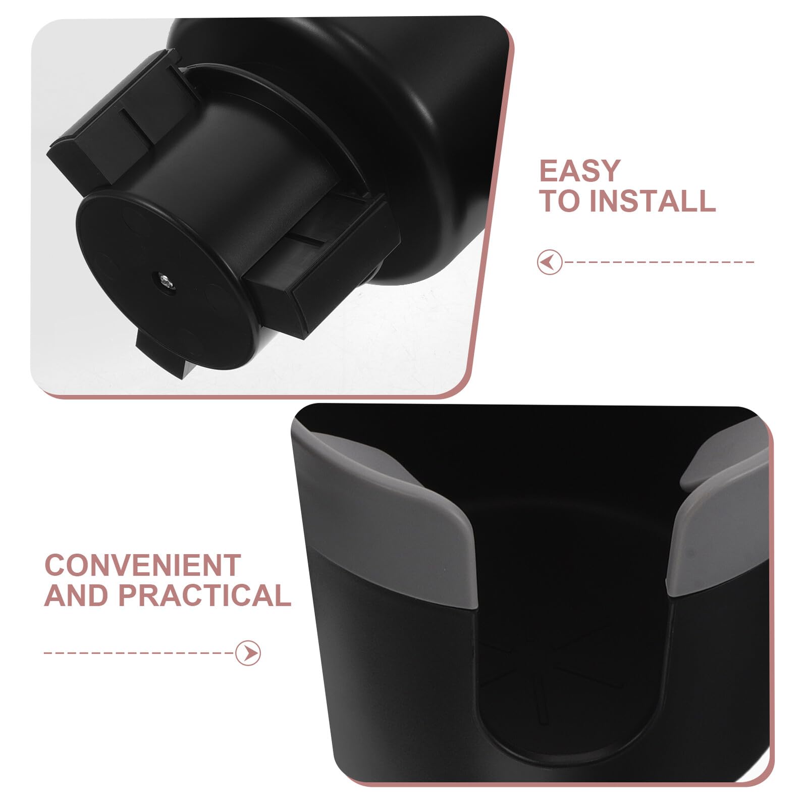 Alipis Portabicchieri Doppio per Auto Multifunzionale in Plastica Grigia Organizer per Console Centrale Anteriore Supporto Elastico per Tazze e Bottiglie Portaborraccia Stabile per