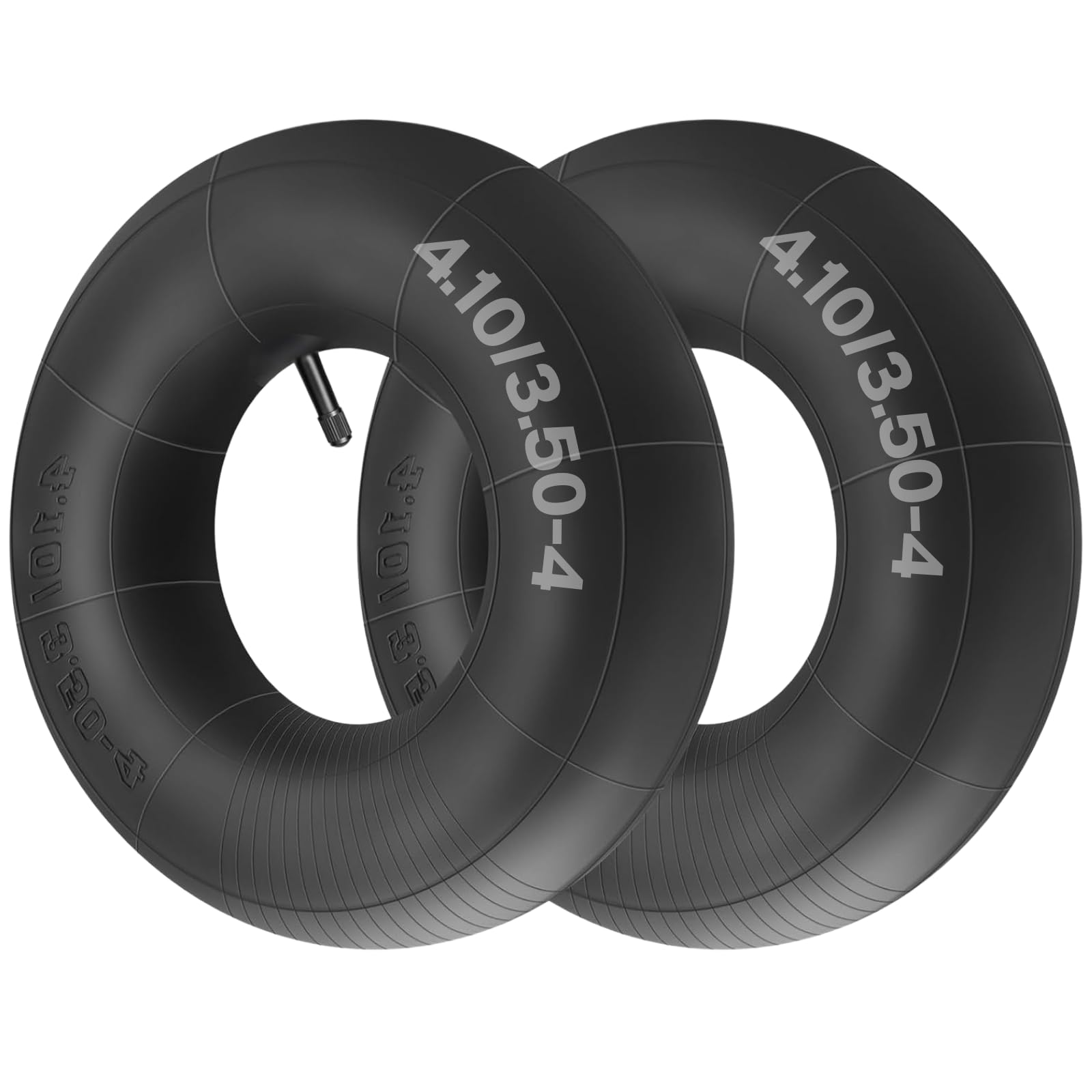 4.10/3.50-4 Camere d'aria di sostituzione pesante con tronco a valvola retta TR-13 (2 pacchetti) - per carrelli a ruote, tosatrici, camion manuali e altro ancora